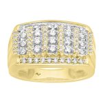 MEN'S BAND 1.00CT ROUND DIAMOND 10K YELLOW GOLD 2 265399Y