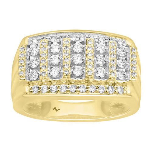 MEN'S BAND 1.00CT ROUND DIAMOND 10K YELLOW GOLD 1 265399Y