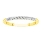 LADIES BAND 0.15CT ROUND DIAMOND 14K YELLOW GOLD (SI QUALITY) 2 265950Y
