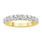 LADIES BAND 1.00CT ROUND DIAMOND 14K YELLOW GOLD 2 265967Y