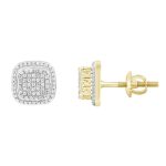 LADIES STUD EARRINGS 0.33CT ROUND DIAMOND 10K YELLOW GOLD 2 268492Y