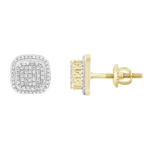 LADIES STUD EARRINGS 0.33CT ROUND DIAMOND 10K YELLOW GOLD 1 268492Y