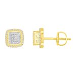 LADIES STUD EARRINGS 0.25CT ROUND DIAMOND 10K YELLOW GOLD 2 269225Y