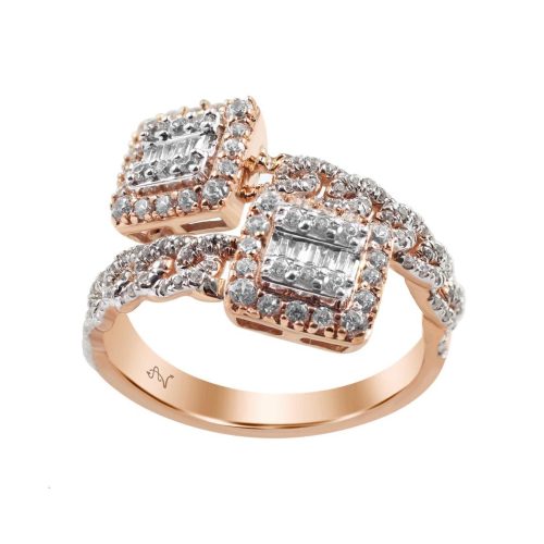 LADIES BAND 0.75CT ROUND DIAMOND 14K ROSE GOLD 1 269308R