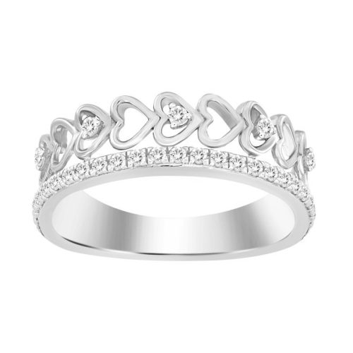 LADIES RING 0.20CT ROUND DIAMOND 14K WHITE GOLD (SI QUALITY) 1 270340W A