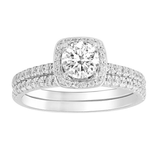 LADIES BRIDAL SET 1.33CT ROUND DIAMOND 14K WHITE GOLD (SI QUALITY) (CENTER STONE 0.75CT ROUND DIAMOND) 1 272164W A