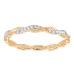 LADIES BAND 0.20CT ROUND DIAMOND 10K ROSE GOLD 2 274309R