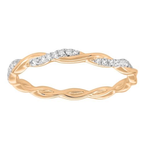 LADIES BAND 0.20CT ROUND DIAMOND 10K ROSE GOLD 1 274309R