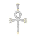 MEN'S CHARM 1.50CT ROUND DIAMOND 10K YELLOW GOLD 2 274720Y
