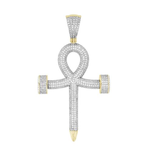 MEN'S CHARM 1.50CT ROUND DIAMOND 10K YELLOW GOLD 1 274720Y