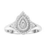 LADIES RING 0.20CT ROUND DIAMOND 10K WHITE GOLD 2 276270W