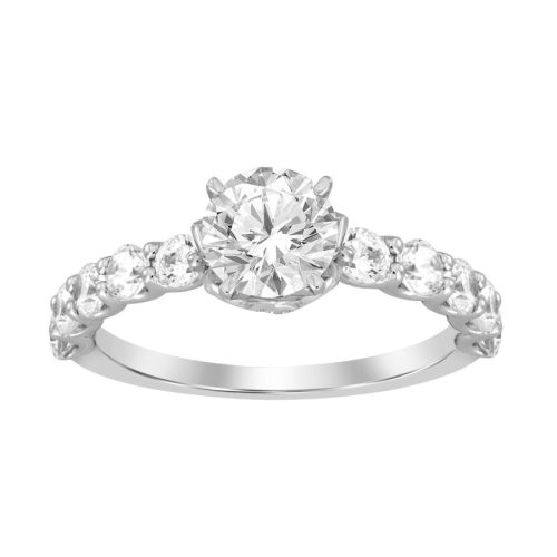 LADIES SEMI MOUNT RING 1.00CT ROUND DIAMOND 14K WHITE GOLD 1 277296W AB