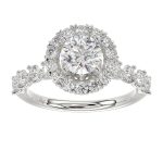 LADIES SEMI MOUNT RING 1.00CT ROUND DIAMOND 14K WHITE GOLD (SI QUALITY) (CENTER STONE 1.00CT ROUND DIAMOND) 2 277428W