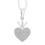 LADIES PENDANT 0.15CT ROUND DIAMOND 10K WHITE GOLD 2 285058W