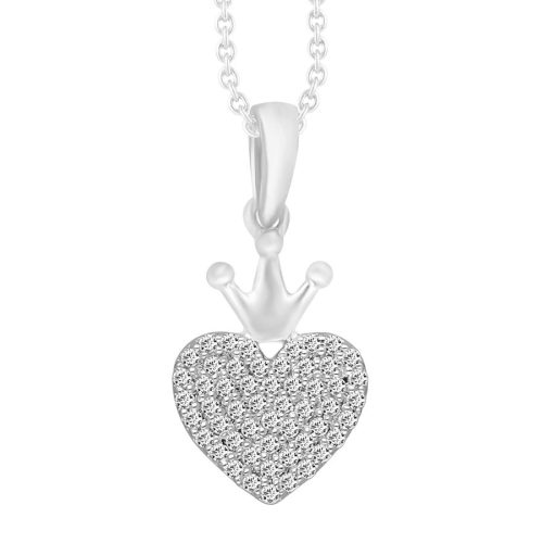 LADIES PENDANT 0.15CT ROUND DIAMOND 10K WHITE GOLD 1 285058W