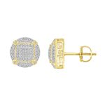 LADIES STUD EARRINGS 0.33CT ROUND DIAMOND 10K YELLOW GOLD 2 285936Y