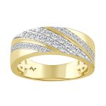 MEN'S BAND 0.50CT ROUND DIAMOND 10K YELLOW GOLD 2 289119Y