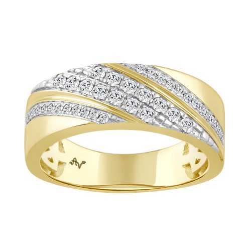 MEN'S BAND 0.50CT ROUND DIAMOND 10K YELLOW GOLD 1 289119Y