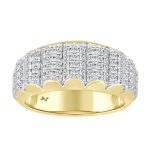 MEN'S BAND 1.00CT ROUND DIAMOND 10K YELLOW GOLD 2 289685Y