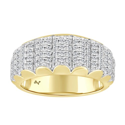 MEN'S BAND 1.00CT ROUND DIAMOND 10K YELLOW GOLD 1 289685Y