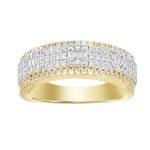 MEN'S BAND 1.00CT ROUND/BAGUETTE DIAMOND 10K YELLOW GOLD 2 289999Y