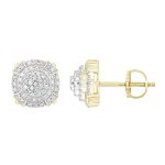 LADIES EARRINGS 0.25CT ROUND DIAMOND 10K YELLOW GOLD 2 298397Y