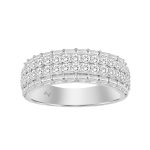 MEN'S BAND 1.50CT ROUND/BAGUETTE DIAMOND 14K WHITE GOLD 2 298588W
