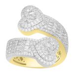 MEN'S RING 2.00CT ROUND/BAGUETTE DIAMOND 14K WHITE/YELLOW GOLD (SI QUALITY) 2 299599YW A