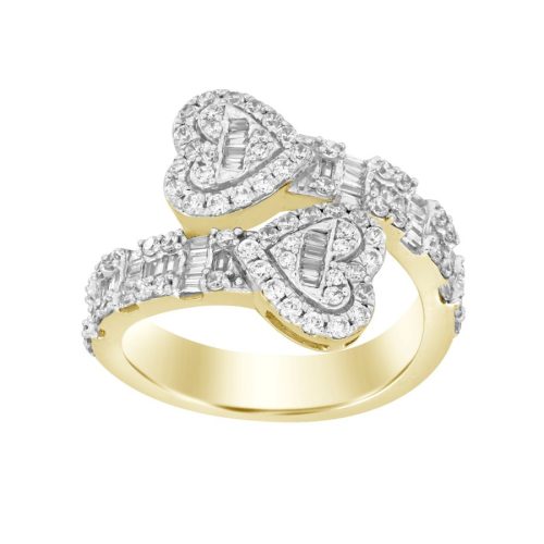 LADIES RING 1.00CT BAGUETTE/ROUND DIAMOND 10K YELLOW GOLD 1 301053Y