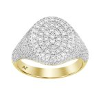 LADIES RING 1.00CT ROUND DIAMOND 10K YELLOW GOLD 2 302276Y