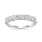 LADIES BAND 0.15CT ROUND DIAMOND 14K WHITE GOLD 2 303183W