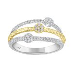LADIES RING 0.33CT ROUND DIAMOND 14K YELLOW/WHITE GOLD 2 306641YW