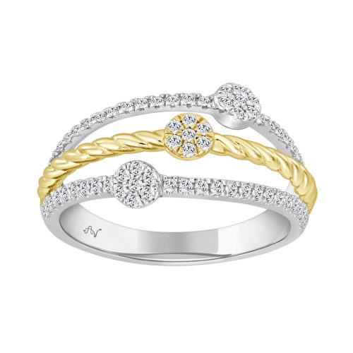 LADIES RING 0.33CT ROUND DIAMOND 14K YELLOW/WHITE GOLD 1 306641YW