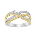 LADIES RING 0.33CT ROUND DIAMOND 14K WHITE/YELLOW GOLD 2 306677WY