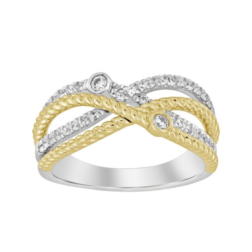 LADIES RING 0.33CT ROUND DIAMOND 14K WHITE/YELLOW GOLD 1 306677WY