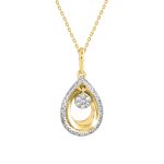 LADIES PENDANT WITH CHAIN 0.10CT ROUND DIAMOND 10K YELLOW GOLD 2 313752Y