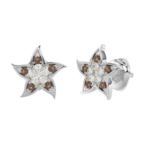 LADIES EARRINGS 0.16CT ROUND DIAMOND 14K WHITE GOLD 1 315263W