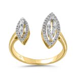 LADIES RING 0.40CT ROUND/BAGUETTE DIAMOND 14K YELLOW GOLD 2 317603Y