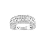 MEN'S BAND 1.00CT ROUND DIAMOND 14K WHITE GOLD 2 321642W