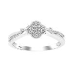 LADIES RING 0.15CT ROUND DIAMOND 10K WHITE GOLD 2 322017W