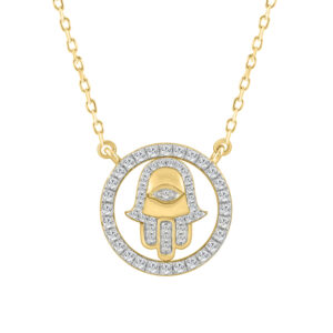 LADIES NECKLACE 0.25CT ROUND DIAMOND 10K YELLOW GOLD