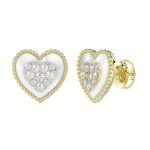 LADIES EARRINGS 0.33CT ROUND DIAMOND 14K YELLOW GOLD 2 326810Y