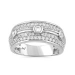 MEN'S BAND 1.10CT ROUND DIAMOND 14K WHITE GOLD 2 328213W
