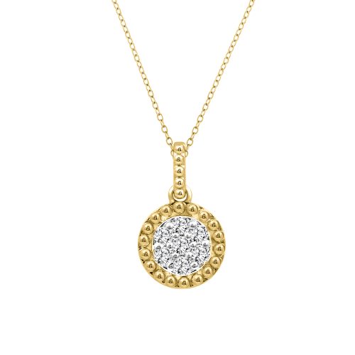 LADIES PENDANT WITH CHAIN 0.10CT ROUND DIAMOND 14K YELLOW GOLD 1 328854Y