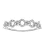 LADIES RING 0.15CT ROUND DIAMOND 14K WHITE GOLD 2 329424W