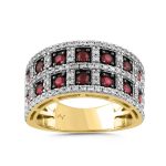 LADIES RING 1.62CT RUBY/ROUND DIAMOND 14K YELLOW GOLD (CENTER STONE 1.00CT RUBY DIAMOND) 2 331873Y