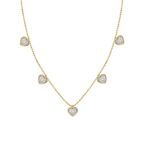 LADIES NECKLACE 0.30CT ROUND DIAMOND 14K YELLOW GOLD 1 336383Y