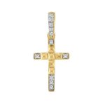 LADIES PENDANT WITH CHAIN 0.05CT ROUND DIAMOND 10K YELLOW GOLD 2 337041Y