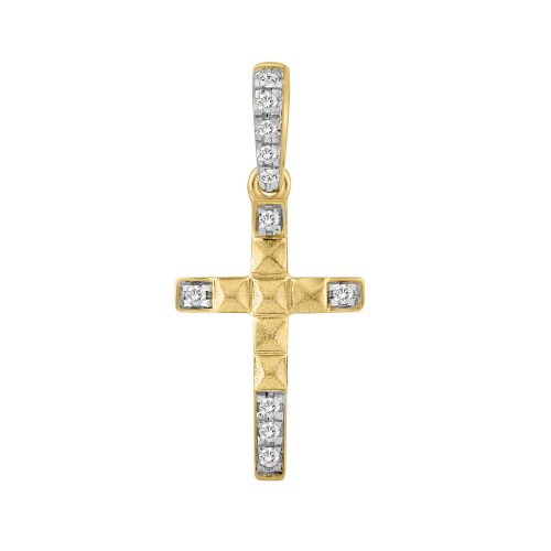 LADIES PENDANT WITH CHAIN 0.05CT ROUND DIAMOND 10K YELLOW GOLD 1 337041Y