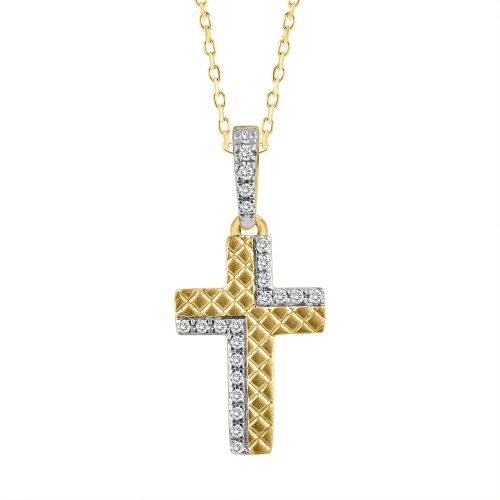 LADIES PENDANT WITH CHAIN 0.05CT ROUND DIAMOND 10K YELLOW GOLD 1 337044Y